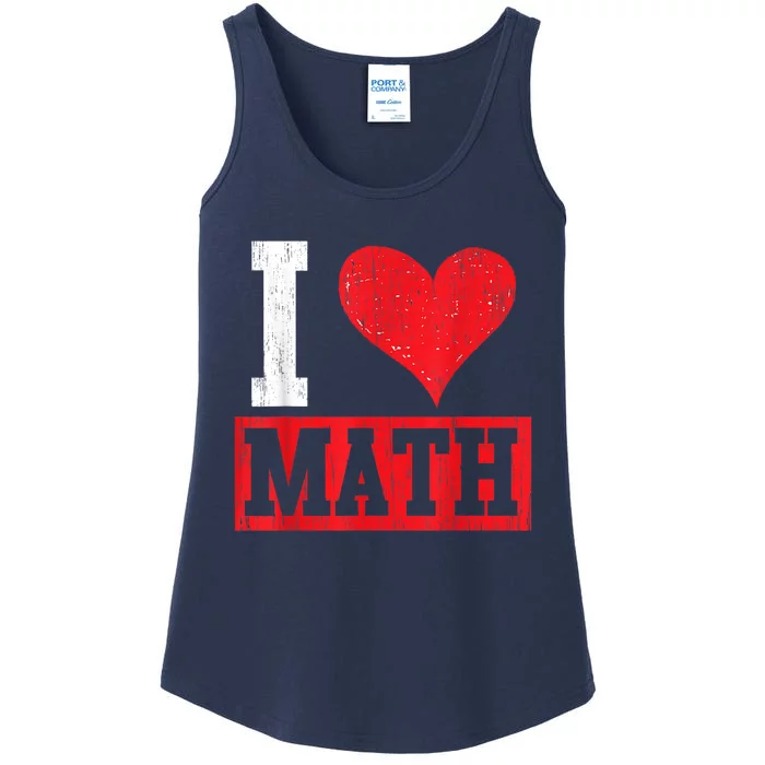 I Love Math Heart Math Ladies Essential Tank