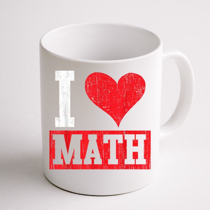 I Love Math Heart Math Front & Back Coffee Mug