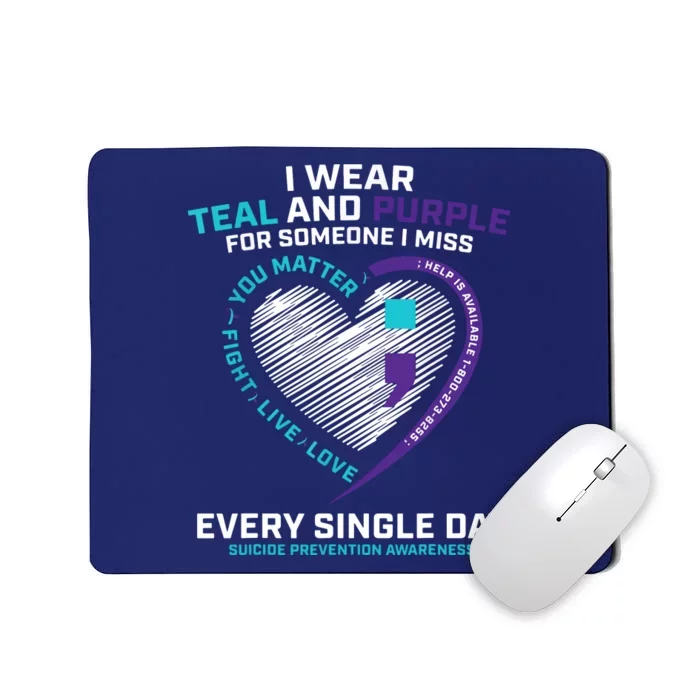 In Loving Memory Semicolon Suicide Prevention Awareness Mousepad