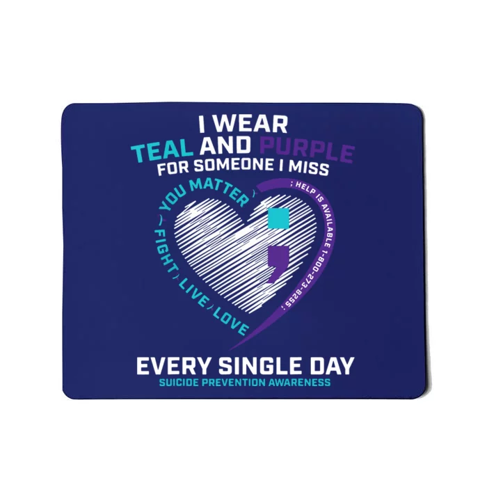 In Loving Memory Semicolon Suicide Prevention Awareness Mousepad