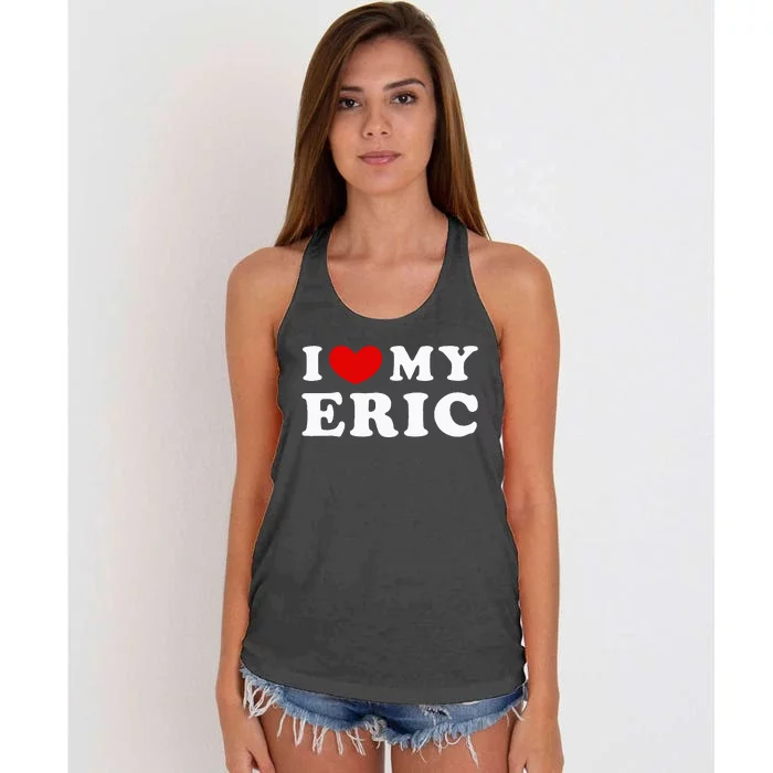 I Love My Eric Women's Knotted Racerback Tank