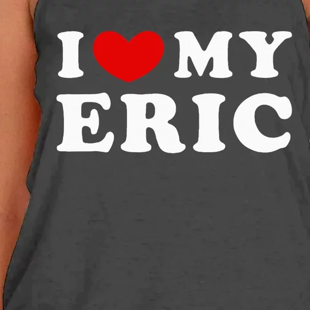 I Love My Eric Women's Knotted Racerback Tank