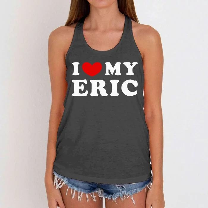 I Love My Eric Women's Knotted Racerback Tank