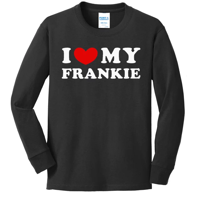 I Love My Frankie Kids Long Sleeve Shirt