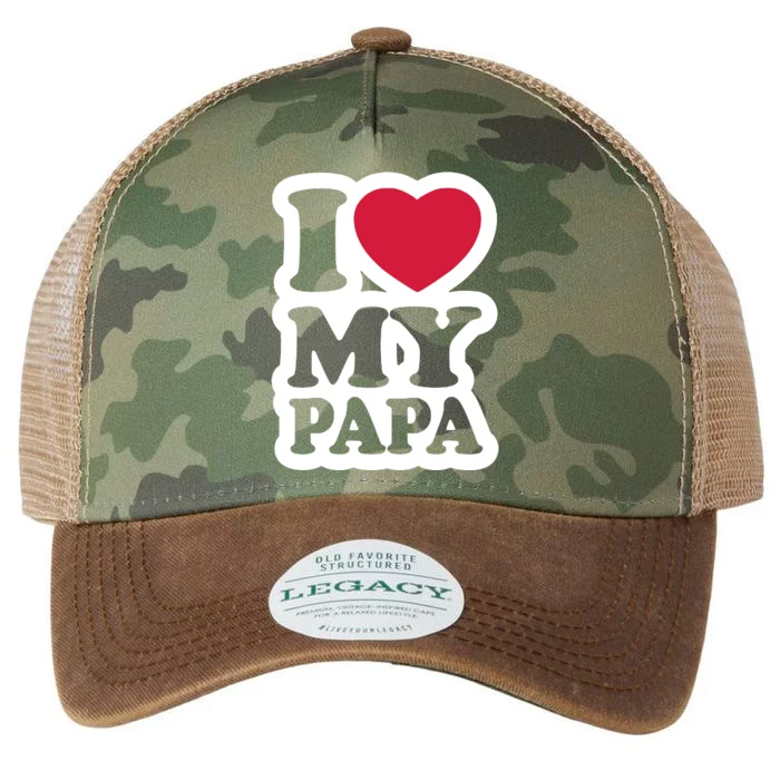 I Love My Papa Retro Legacy Tie Dye Trucker Hat