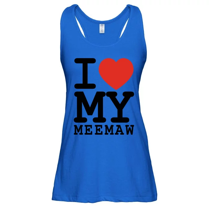 I Love My Meemaw Family Matching Valentines Day Funny Gift Ladies Essential Flowy Tank