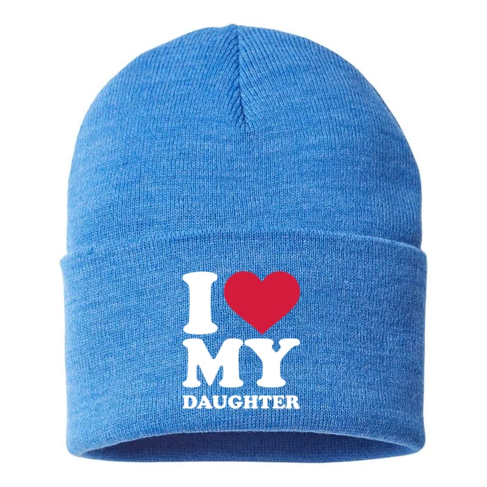 I Love My Daughter Gift Sustainable Knit Beanie