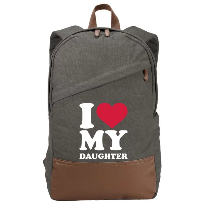 I Love My Daughter Gift Cotton Canvas Backpack