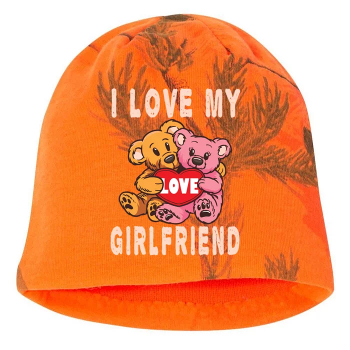 I Love My Friend Teddy Design Bear Cute Couple Gift Kati - Camo Knit Beanie