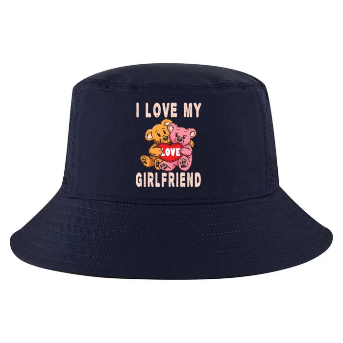 I Love My Friend Teddy Design Bear Cute Couple Gift Cool Comfort Performance Bucket Hat