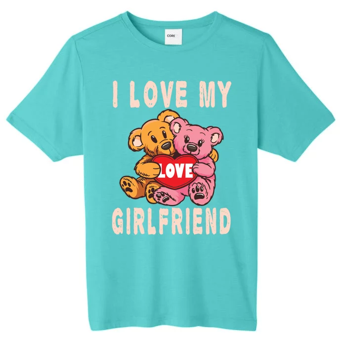 I Love My Friend Teddy Design Bear Cute Couple Gift ChromaSoft Performance T-Shirt