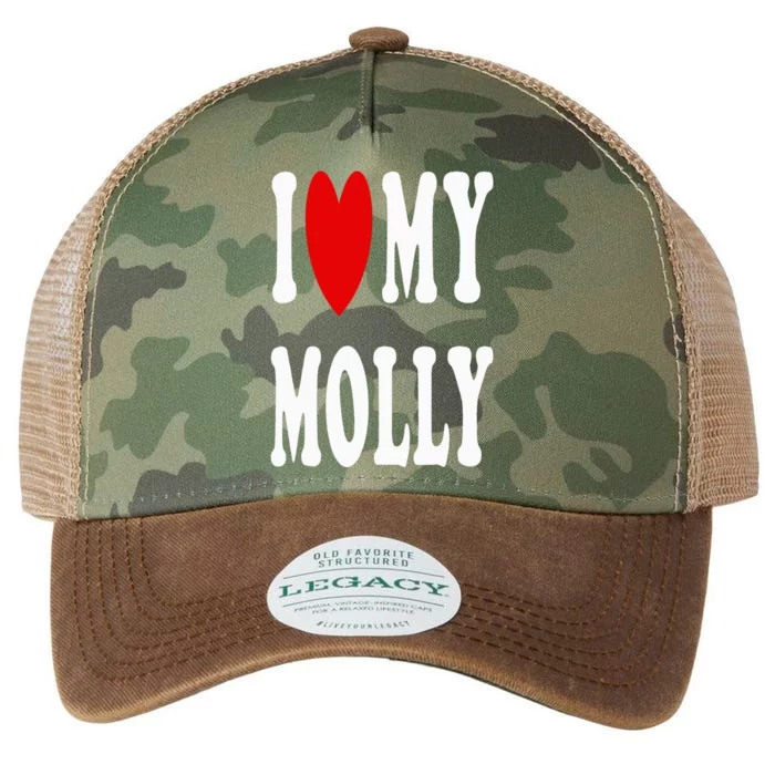 I Love My Molly I Heart My Molly Legacy Tie Dye Trucker Hat