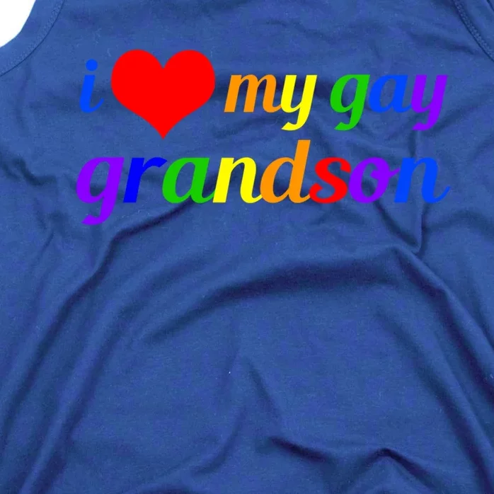 I Love My Gay Grandson Lgbtq Grandma Grandpa Funny Gift Tank Top