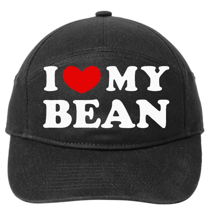 I Love My Bean 7-Panel Snapback Hat