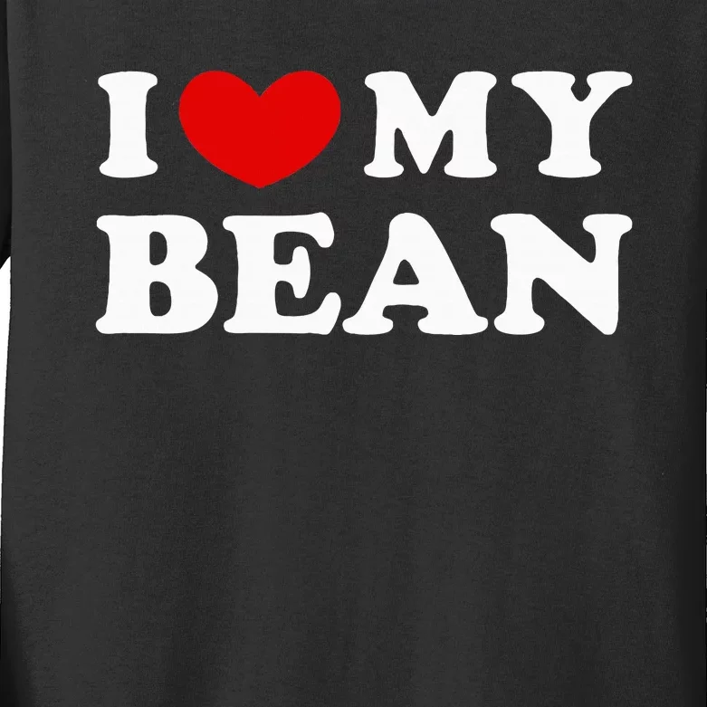 I Love My Bean Kids Long Sleeve Shirt