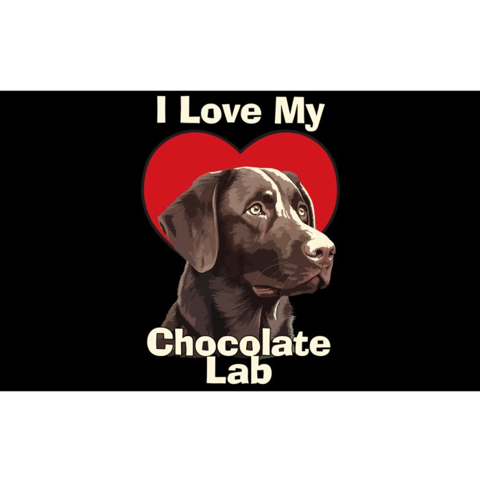 I Love My Chocolate Lab Chocolate Labrador Puppy Dog Bumper Sticker