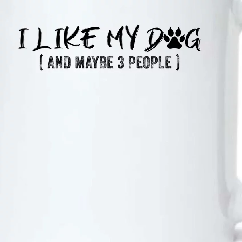 I Like My Dog And Maybe 3 People Funny Dog Mom Gift Black Color Changing Mug