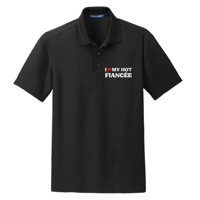 I Love My FiancéE Dry Zone Grid Performance Polo