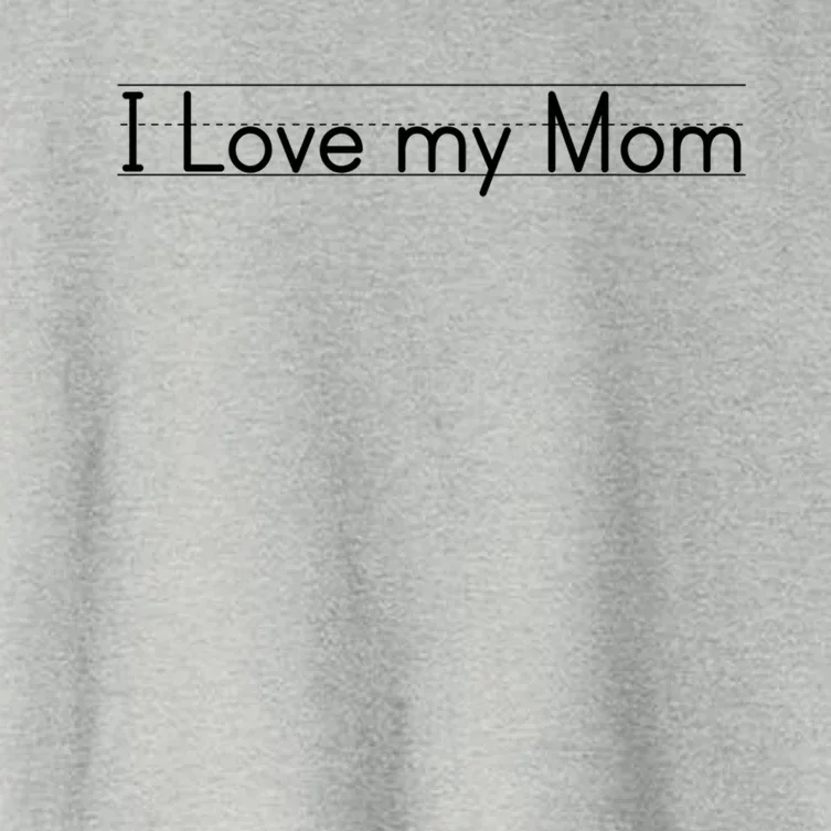 I Love My Mom Gift Women's Crop Top Tee