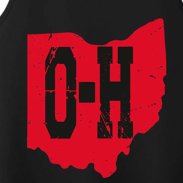 I Love My Ohio Home Script Ohio Buckeye State Performance Tank