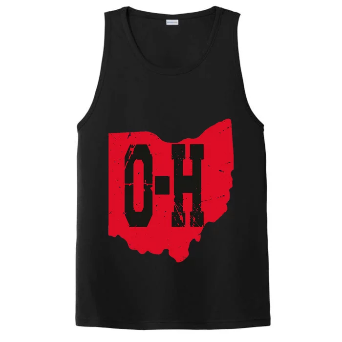 I Love My Ohio Home Script Ohio Buckeye State Performance Tank