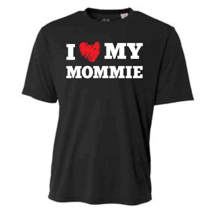 I Love My Mommie Favorite Family Member Valentines Mom Gift Cooling Performance Crew T-Shirt