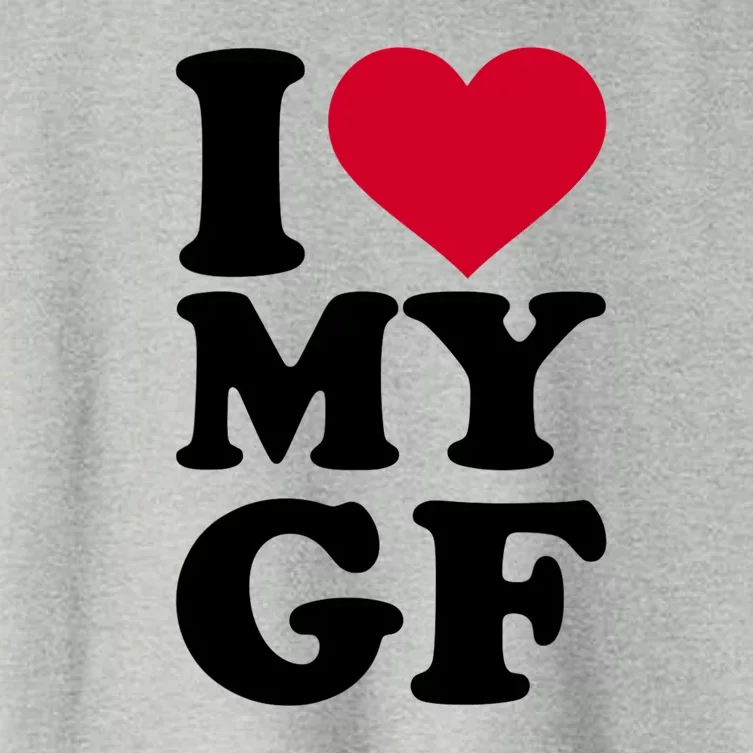 I Love My GF Girlfriend Women's Crop Top Tee