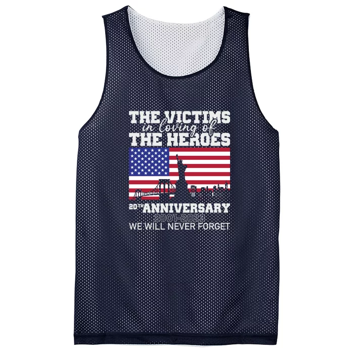 In Loving Memory Of The Victims Anniversary We Will Never For Memorial Day Gift Mesh Reversible Basketball Jersey Tank