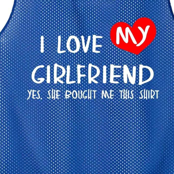 I Love My Girlfriend Mesh Reversible Basketball Jersey Tank