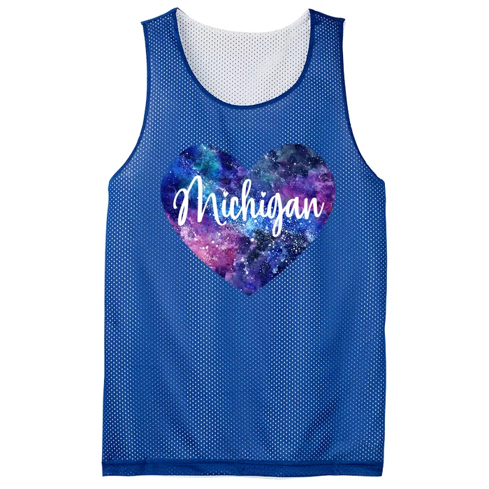 I Love Michigan Usa Gift Mesh Reversible Basketball Jersey Tank