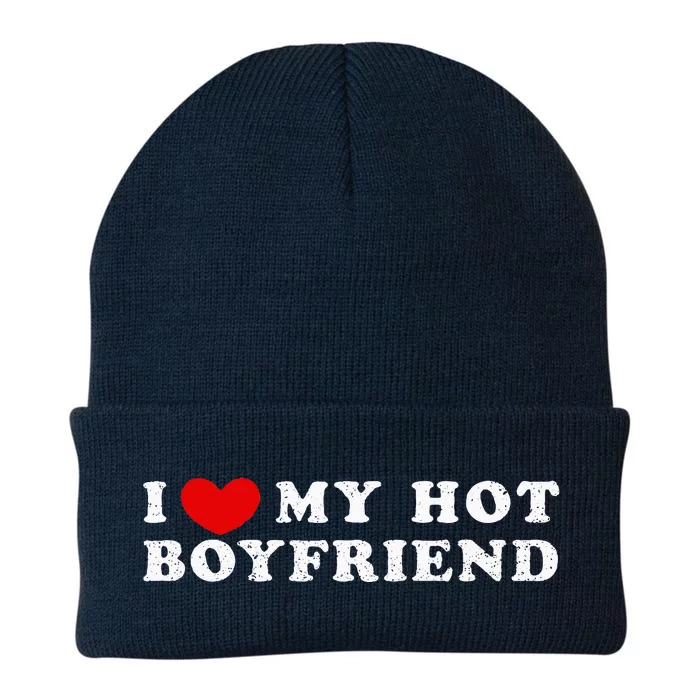 I Love My Hot Boyfriend I Heart My Hot Boyfriend Knit Cap Winter Beanie