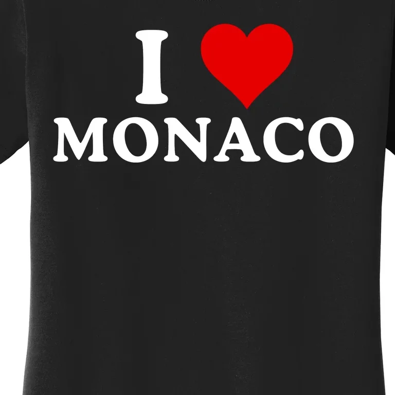 I Love Monaco I Heart Monaco Travel Tourist Women's T-Shirt