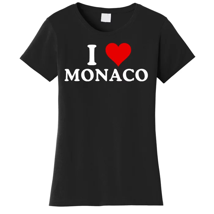 I Love Monaco I Heart Monaco Travel Tourist Women's T-Shirt