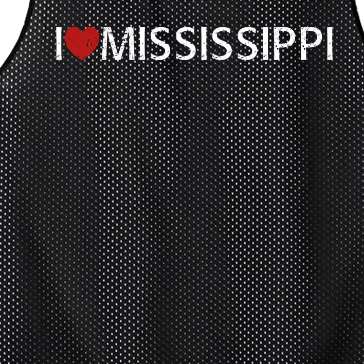 I Love Mississippi Mesh Reversible Basketball Jersey Tank