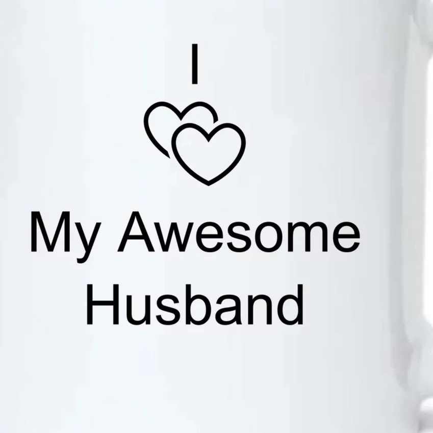 I Love My Awesome Husband Gift Valentine Valentines Day Gift Black Color Changing Mug