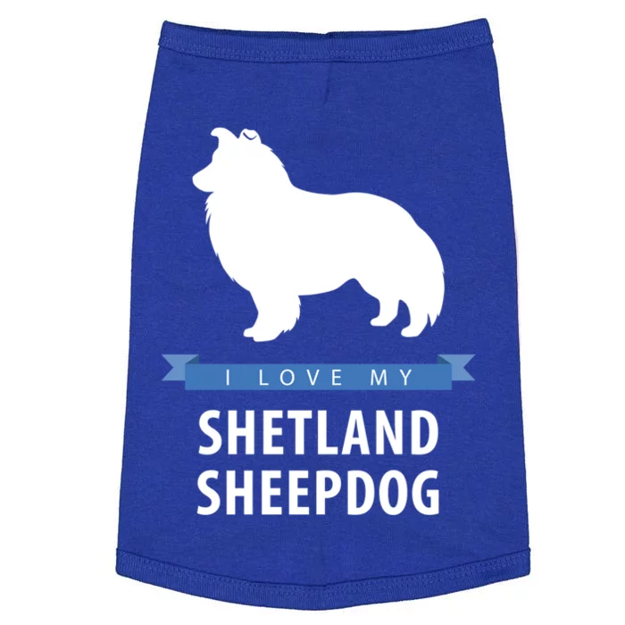 I Love My Shetland Sheepdog Gift Doggie Tank