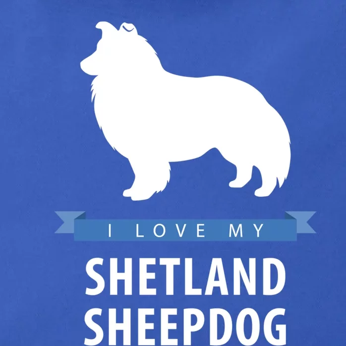 I Love My Shetland Sheepdog Gift Zip Tote Bag