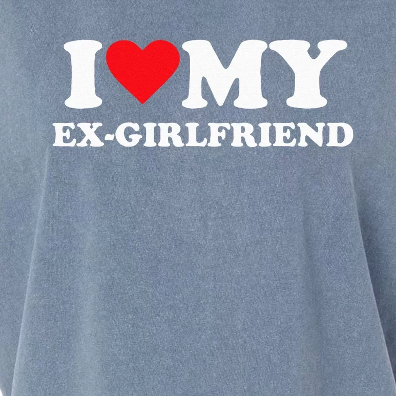 I Love My Ex Girlfriend Funny Garment-Dyed Women's Muscle Tee