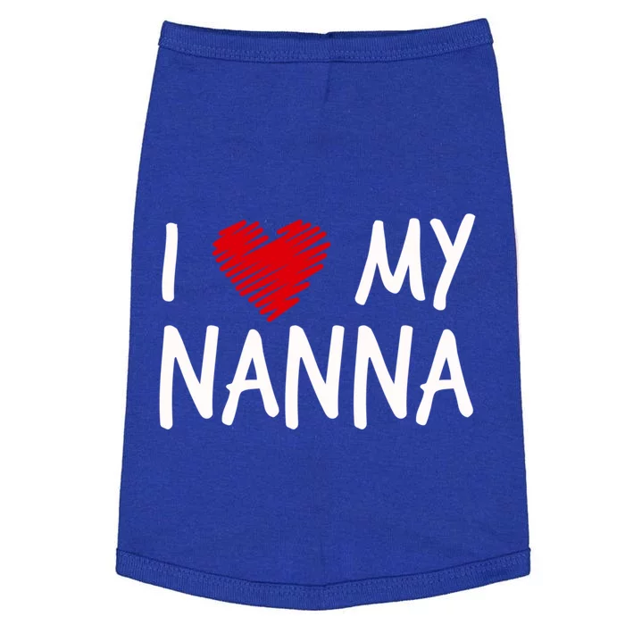 I Love My Nanna Valentines Outfit Matching Nana Family Gift Doggie Tank