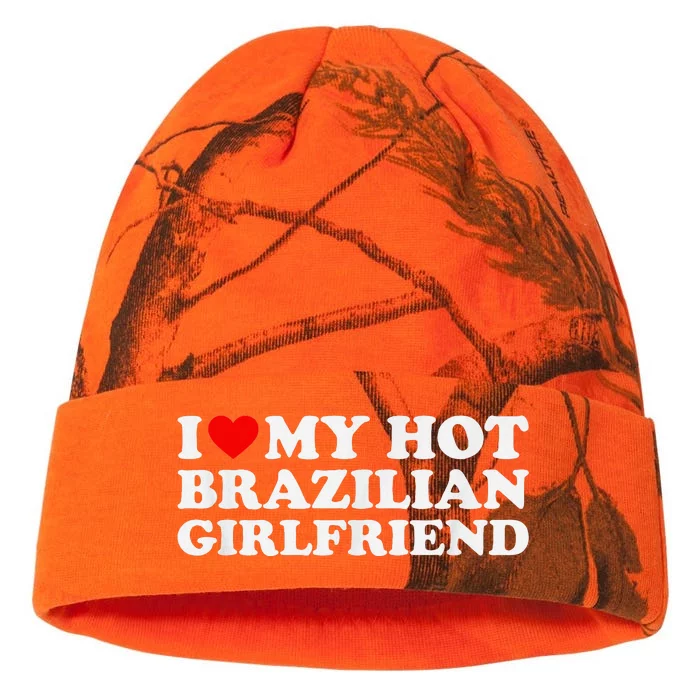 I Love My Hot Brazilian Girlfriend Kati - 12in Camo Beanie