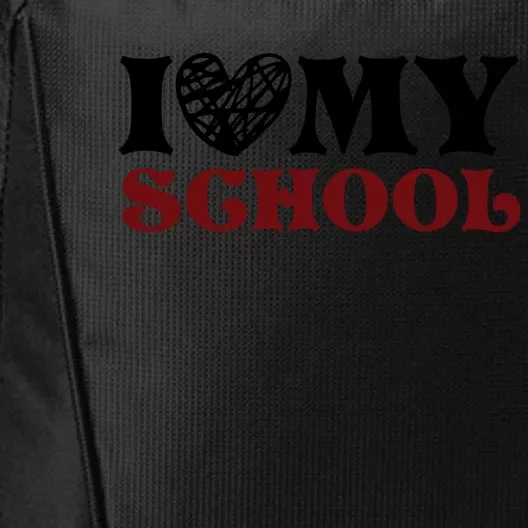 I Love My School Funny Valentine's Day City Backpack