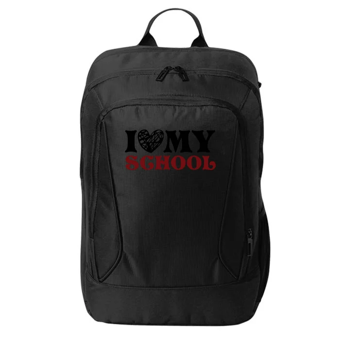 I Love My School Funny Valentine's Day City Backpack