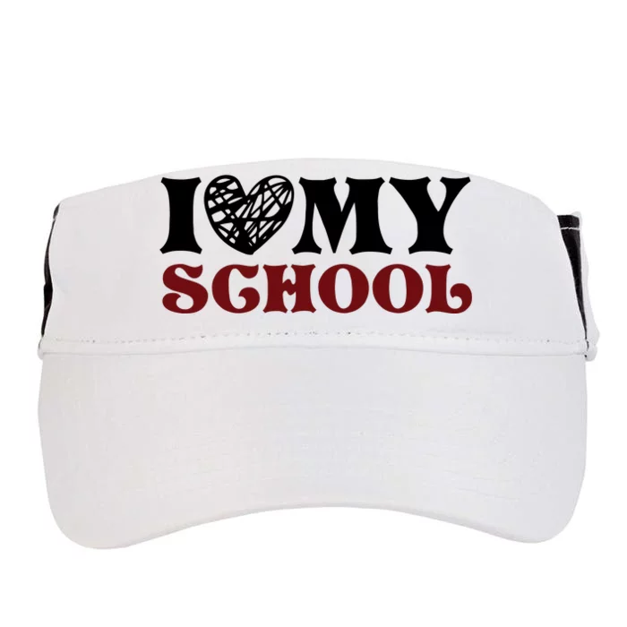 I Love My School Funny Valentine's Day Adult Drive Performance Visor