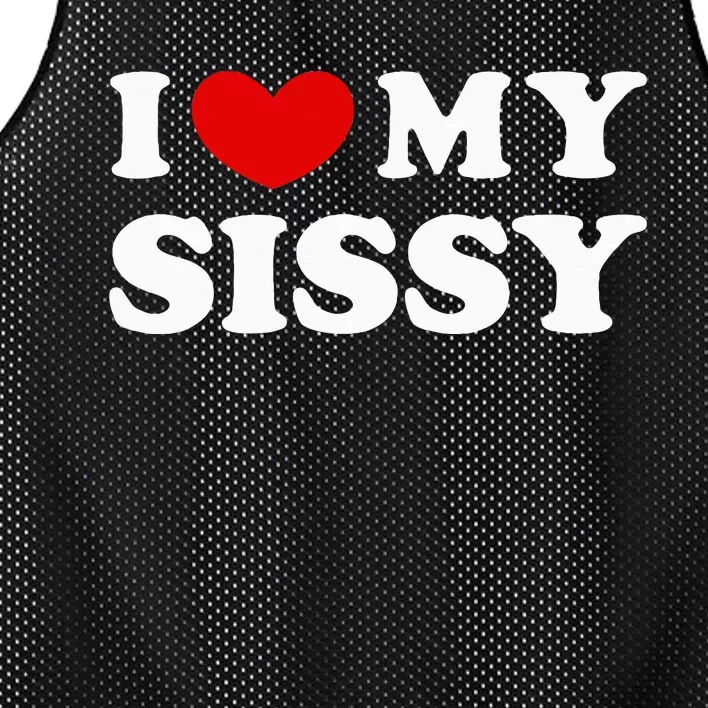 I Love My Sissy Mesh Reversible Basketball Jersey Tank