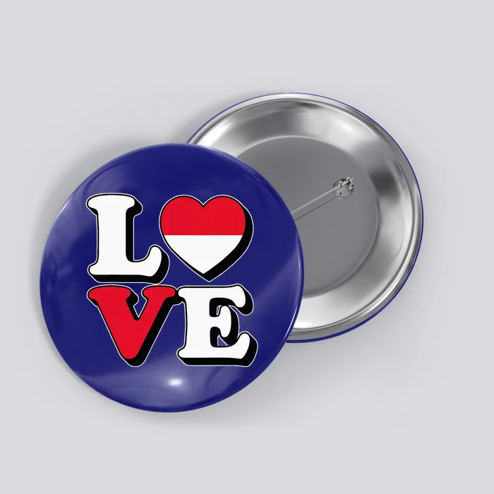 I Love Monaco Travel Souvenir Vacation Trip Traveling Button