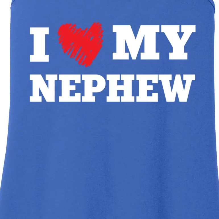 I Love My Nephew Favorite Family Member Valentines Nevvy Cute Gift Ladies Essential Tank