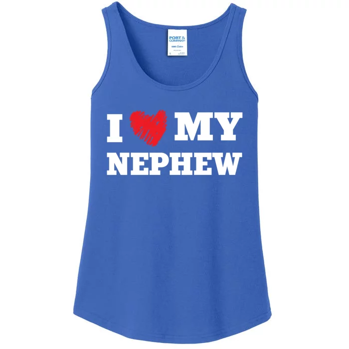 I Love My Nephew Favorite Family Member Valentines Nevvy Cute Gift Ladies Essential Tank