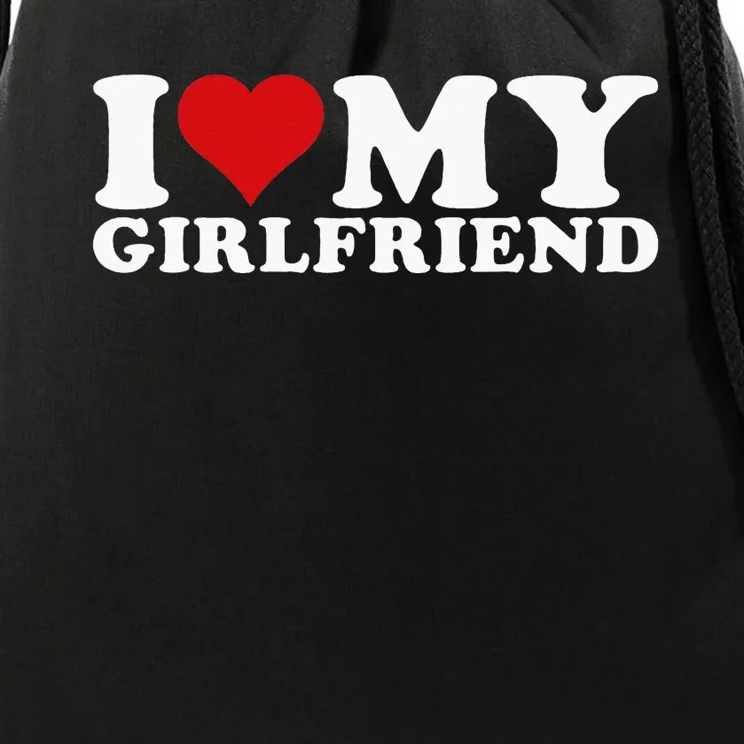 I Love My Girlfriend I Heart My Girlfriend Gf Drawstring Bag