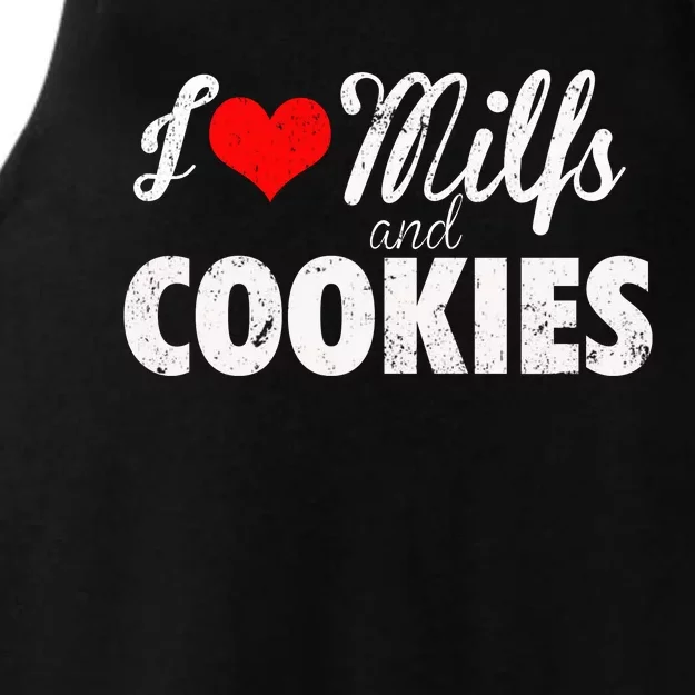 I Love Milfs And Cookies Gift Funny Cougar Lover Joke Gift Ladies Tri-Blend Wicking Tank