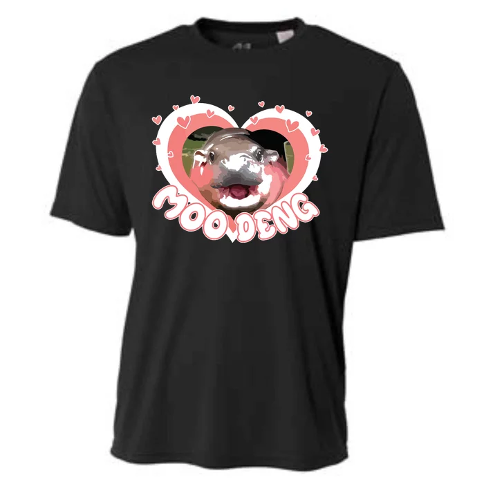 I Love Moo Deng Baby Hippo Moo Deng I Heart Moo Deng Cooling Performance Crew T-Shirt